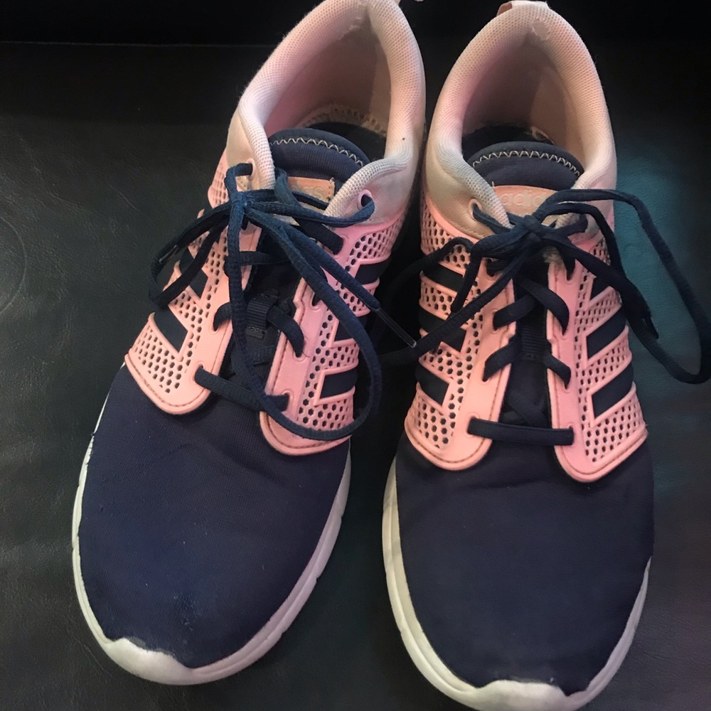 Adidas Cloud Foam Navy & Pink Sneakers